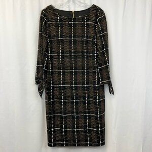 RN Studio By Ronni Nicole Womens Sheath Dress Multicolor Plaid Lined Zipper 6